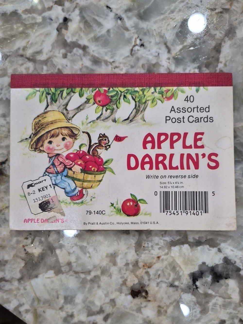 Vintage Apple Darlin's Postcard Stationary Set